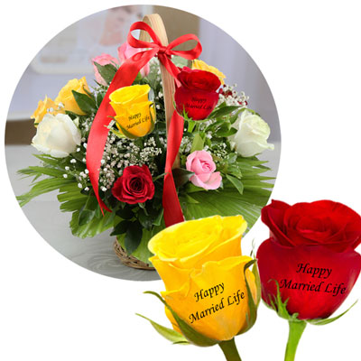 "Talking Roses (flower Basket) - Wedding Combo11 - Click here to View more details about this Product